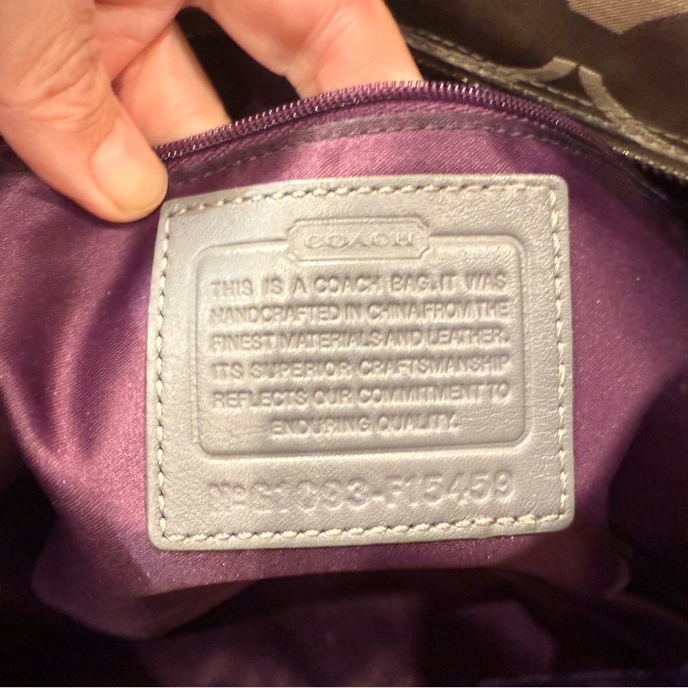 Coach EUC Leather, Suede & Cloth Patchwork Shoulder Bag - Picture 7 of 8